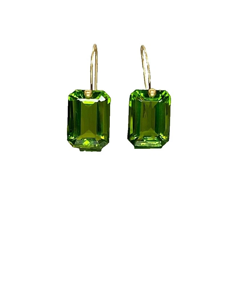 Peridoto Peridoto Huggie Pendientes de Moda
