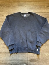 Vintage Blank Russell Dri Power Sweatshirt Mens Large Slate Blue