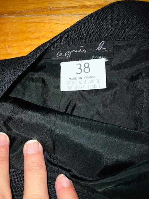 Agnes B Paris 2 Piece Set Black Blazer Jacket Siz… - image 4