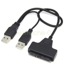 Hard Disk Drive SATA 7 15Pin 22 to USB 2.0 Adapter Cable For 2.5 HDD Laptop M