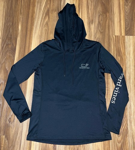 Sudadera con Capucha Vineyard Vines Performance Para Mujer LS Gráfica Ballena Negra Pequeña Nueva con Etiquetas 59 $ Precio de venta sugerido por el fabricante