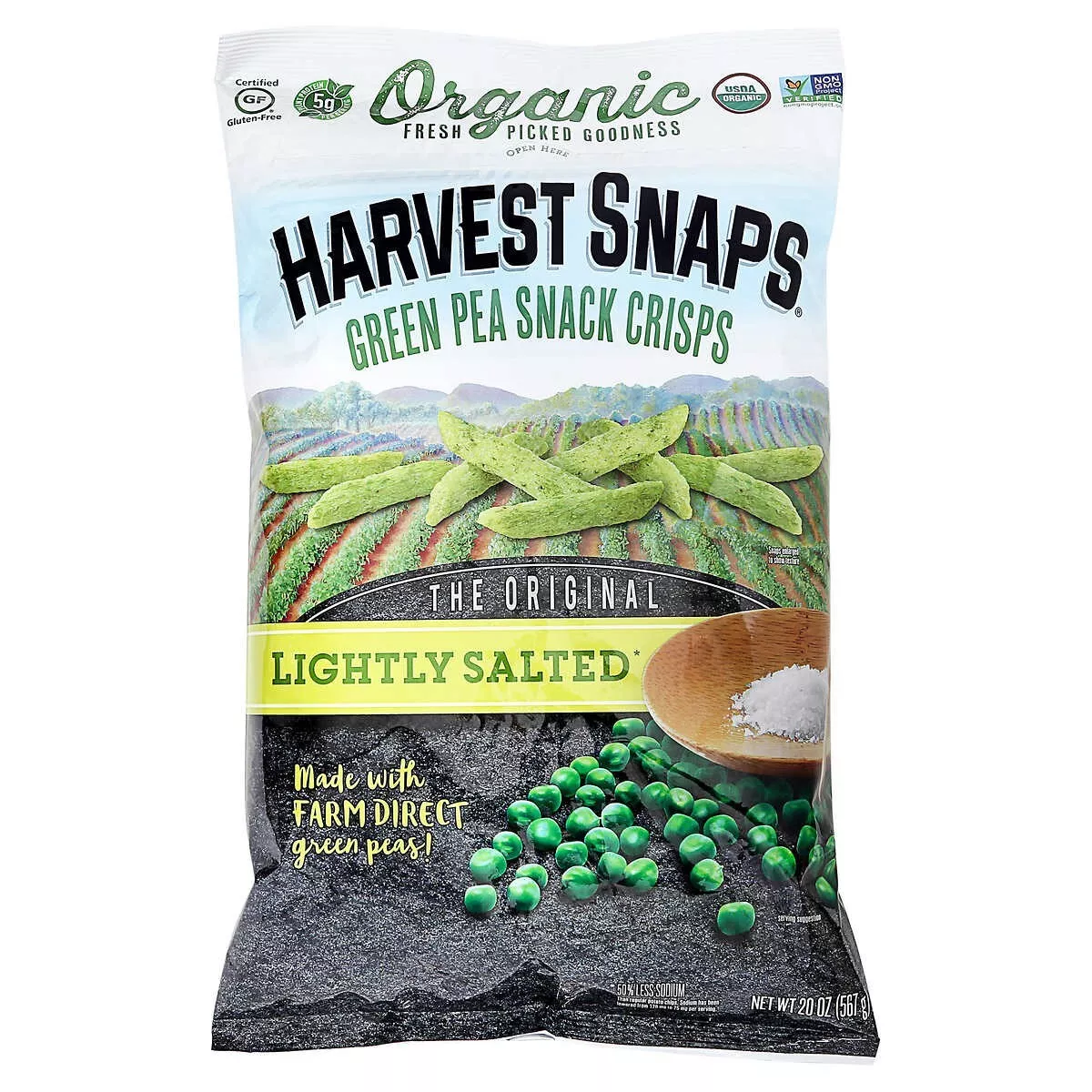 Harvest Snaps Green Pea Snack Crisps Lightly Salted – WholeLotta Good