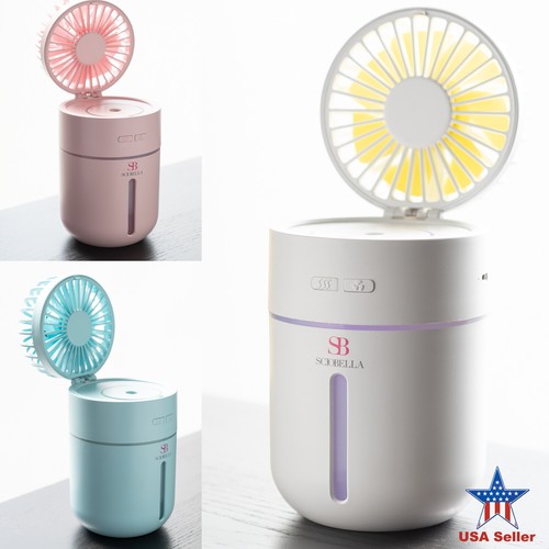 Portable Mini USB Ultrasonic Mist Humidifier With Air Circulator Fan 2 in 1 - Picture 24 of 27