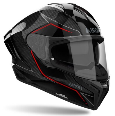 Airoh Matryx Carbon Stylish Red Full Face Motorcycle Helmet Size XS