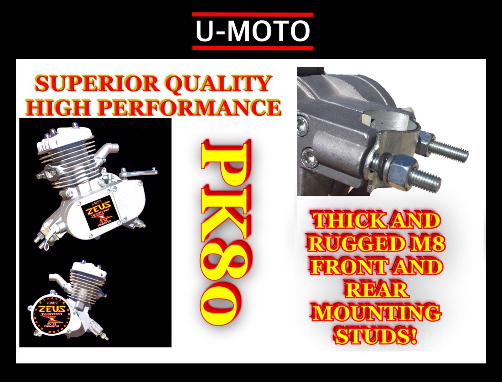 NEW 2-STROKE 66cc/80cc MOTORIZED BIKE KIT WITH 26" MOUNTAIN BIKE