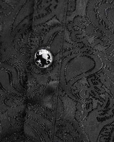 Devil Fashion Mens Gothic Shirt Top Black Steampunk Regency Aristocrat + Cravat - Picture 5 of 8
