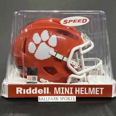 clemson plastic football helmet University LightHeaded field designs Riddell Clemson Tigers Speed Mini