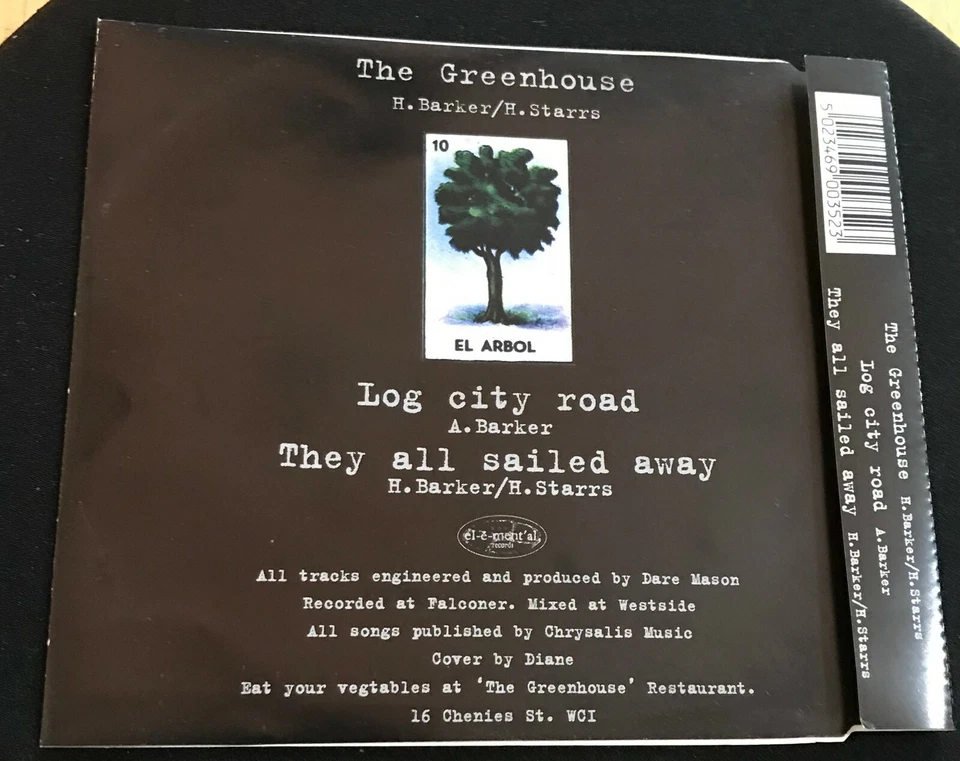 Animals That Swim 'The Greenhouse' CD Single, 1996 Elemental Records, Elm35CDS Foto 2 de 3