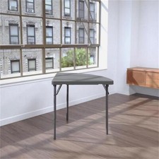Pemberly Row Modern / Contemporary Folding Table in Gray 2-Pack