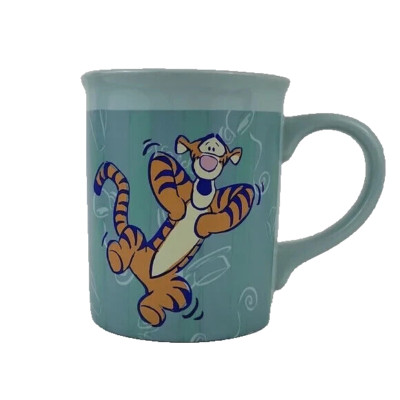 Disney Store Tigger Java Time Blue Coffee Mug Winnie the Pooh Tiger 16 oz.