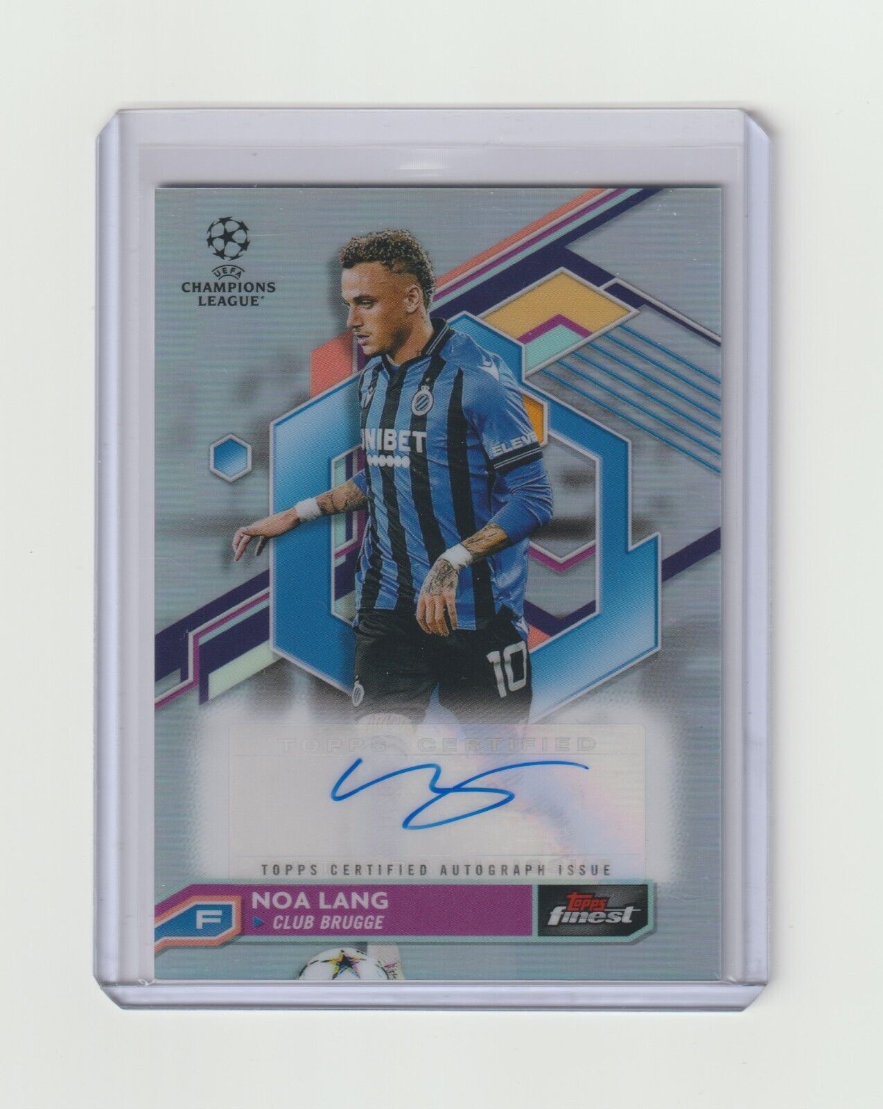 NOA LANG AUTO 2021-22 Topps Finest UEFA Champions League # BA-NL CLUB BRUGGE