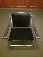 Poltroncina sedia LC1 Le Corbusier Cassina in cavallino nero anni 60