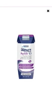 Nestle Impact Peptide 1.5 Tube Feeding Formula Unflavored 250 mL Carton 24 Ct
