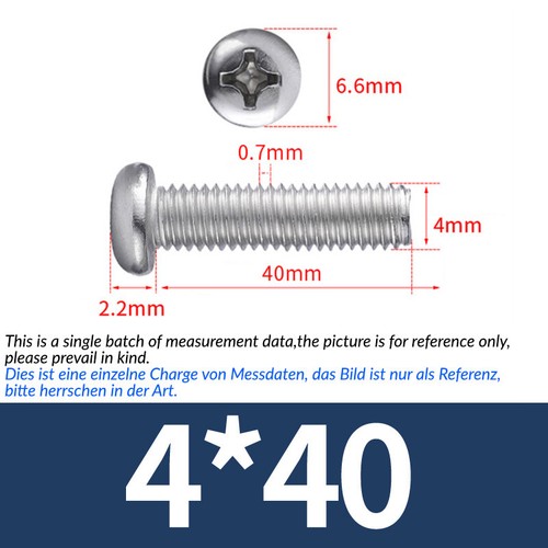 M1-M10 PHILLIPS PAN HEAD MACHINE SCREWS BOLTS A2 STAINLESS STEEL DIN 7985 - Picture 140 of 256