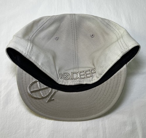 New Era 59Fifty 10 Deep Hat Cap Fitted Mens 7 3/8 Off White Light Beige Rare! - Picture 8 of 8