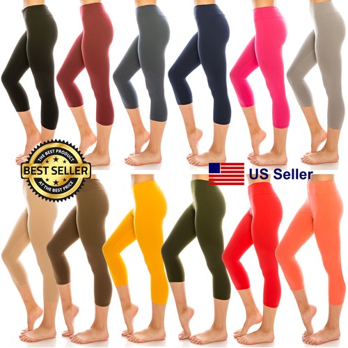 New Women Leggings High Waist Plain 