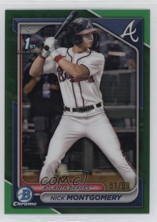 2024 Bowman Draft Chrome Green Refractor 51/99 Nick Montgomery #BDC-129 1iq3