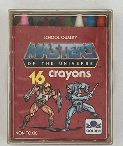 Vintage 1983 Masters of the Universe Golden Set of 16 Crayons
