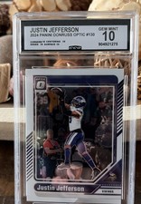 CCG 10 Mint- Justin Jefferson- 2024 Panini Donruss Optic -  #130
