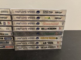 Sega Saturn Console Lot Of 16 Games In Cases, Controller & Hookups Tested Works!