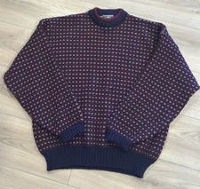 Eastern Mountain Sports EMS 100% Wool Heavyweight Sweater L  Made In England