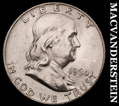 1960-D Franklin Half Dollar- Choice Gem Brilliant Uncirculated Silver #i8265