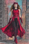 Scarlett Witch Sketch Original Art card w/Signature #003