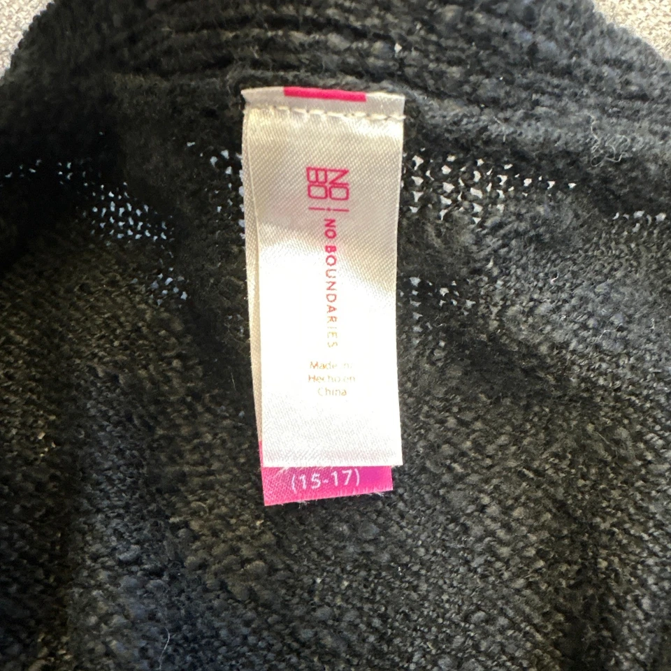 Cárdigan con ribete de encaje para mujer XL negro frente abierto boho romántico gótico coqueta de hadas Foto 2 de 4