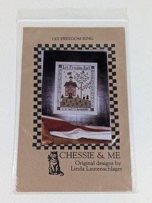 Chessie and Me LET FREEDOM RING Counted Cross Stitch Pattern School House