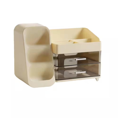 Large Makeup Organizer with Brush Holder for Lipsticks, Nail Polishes, Perfumes,
