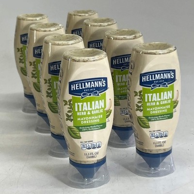 HELLMANN'S (8 PACK) Italian Herb and Garlic Mayonnaise Dressing 11.5 fl. oz. BB