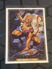 2024 SkyBox Marvel Masterpieces 92 Platinum Feral #55 Leather