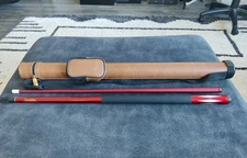 Excalibur Pool Cue Fiberglass Bonded-Wood Core Shaft 19 Oz 58 1/2 Inch + Case!