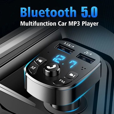 Wireless Car Bluetooth FM Transmitter MP3 Audio USB Charger Adapter Handsfree