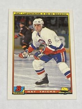 1990-91 Bowman Hockey Hat Tricks #9 - Pat LaFontaine - New York Islanders