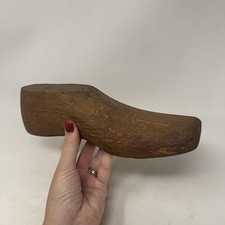 Antique Vintage Primitive Hand Carved Rustic Wooden Shoe Cobbler Form Mold Mens