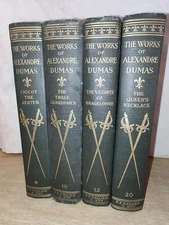 Rare 1910 Set of 4 -The Works of Alexandre Dumas-Vol 8, 10, 12, 20