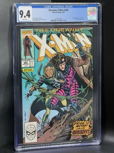 Uncanny X-Men 266 CGC Graded 9.4 White Pages! 1st Gambit Marvel Comics