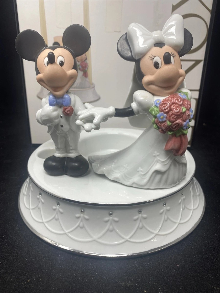 Lenox Disney Mickey Minnie Unity Candle Holder Wedding Figurine