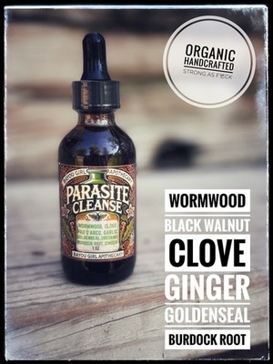 Parasite Cleanse  Organic Tincture Wormwood,Black Walnut, Clove, Handcrafted USA