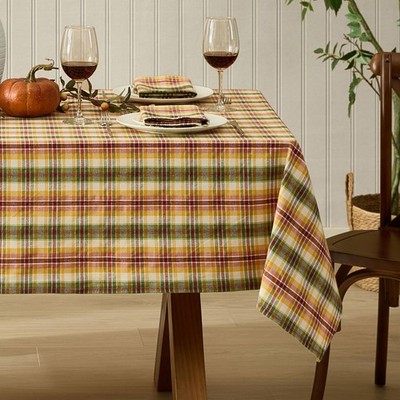Newbridge Wheatfield Golden Yellow Tartan 52'' x (Square), Multi Color 