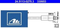 ATE 24.5113-0275.3 Bremsschlauch Hinterachse Hinten FüR BMW