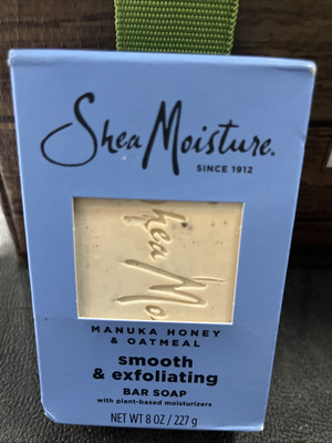 6)SHEA MOISTURE BAR SOAP MANUKA HONEY & OATMEAL SMOOTH EXFOLIATING W PLANT BASED