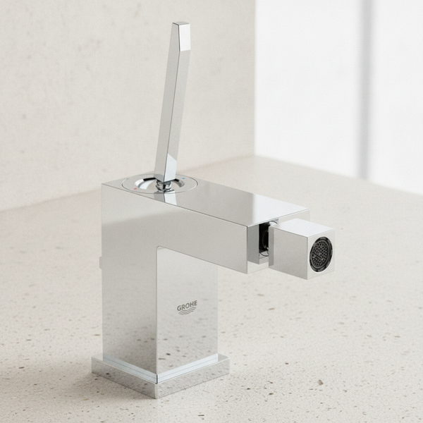 Grohe Einhand-Bidetbatterie Eurocube Joy 23664 Zugstangen-Ablaufgarnitur Chrom-image