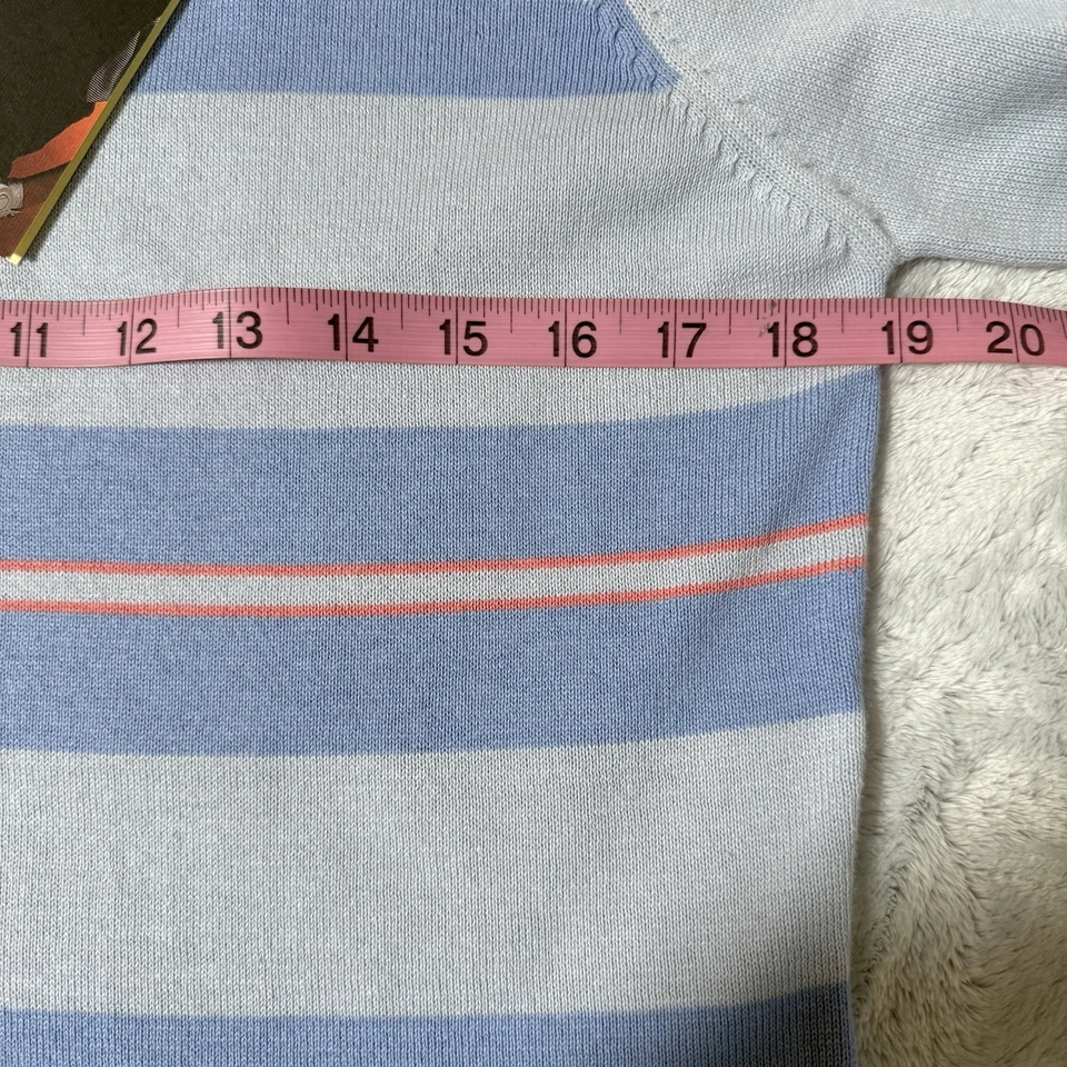 NWT Cutter & Buck Women’s Size M Blue Colorblock Round Neck Sweater Preppy - Image 4 of 4