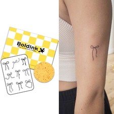 Bow Temporary Tattoos,Waterproof Semi Permanent Tattoo for Women Girls Mini...