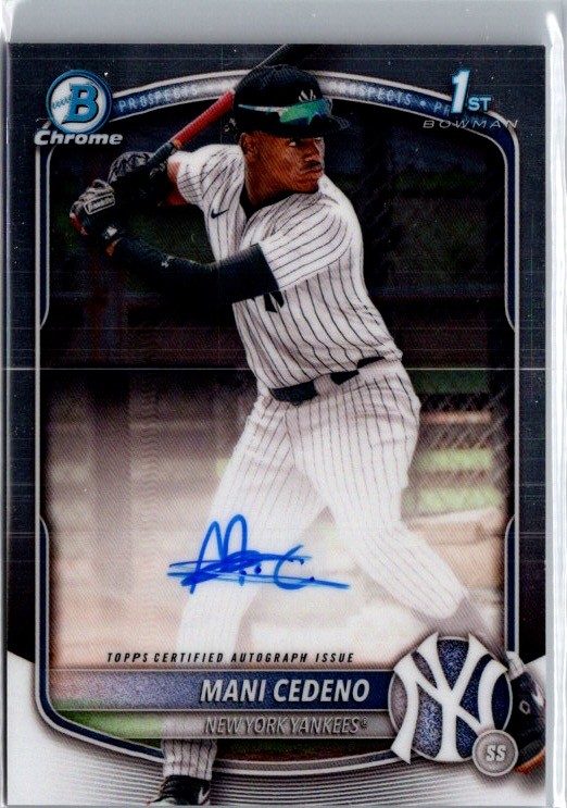 2025 Bowman Chrome #CPA-MCE Mani Cedeno Prospect Autographs