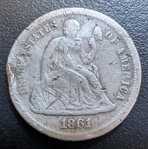 1861-S Seated Liberty Dime — photo from another recent sale