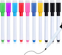 Whiteboard Marker 10 StüCk, Folienstift Abwischbar Mit Magnetisch Dry Erase Mark