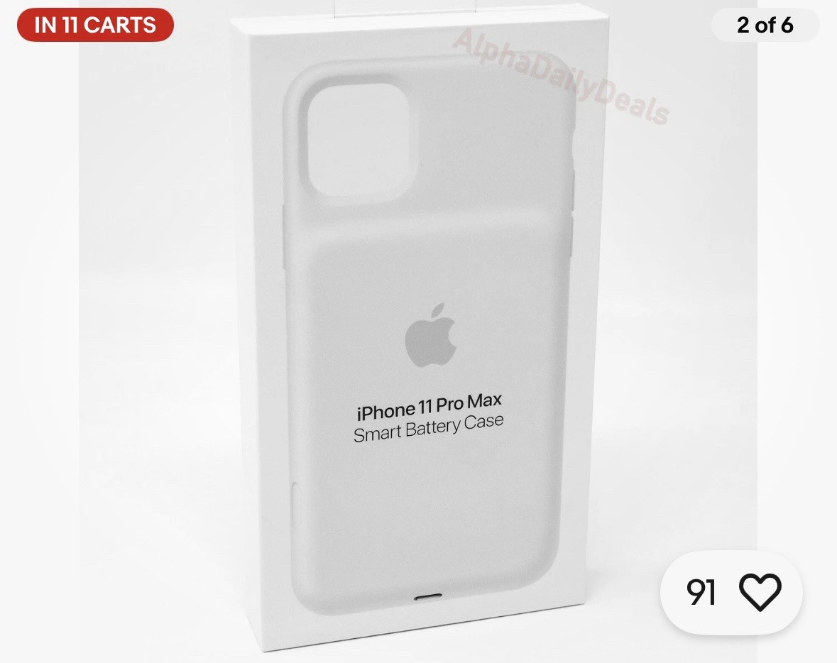 Apple MWVQ2LLA Smart Battery Case with Wireless Charging for